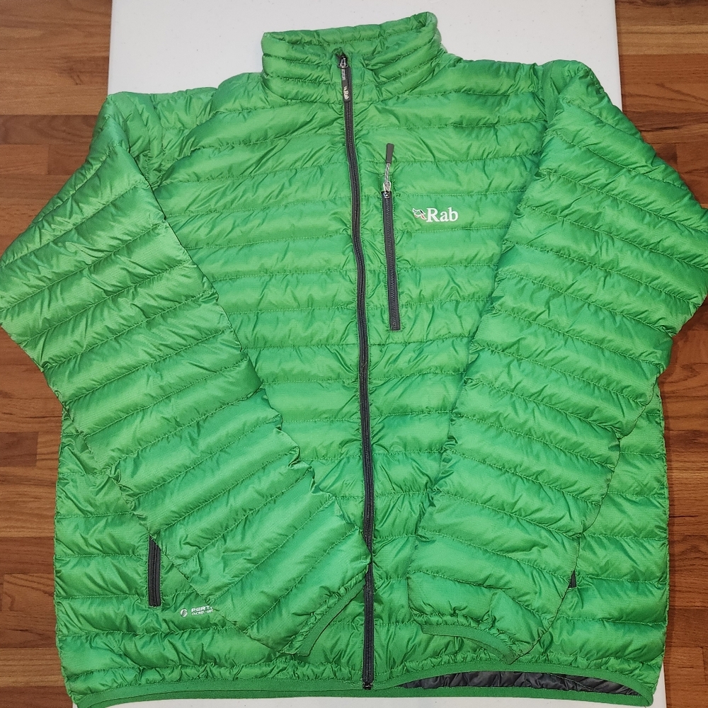 Rab Mens Down Puffer Jacket Green  Size XXL Green